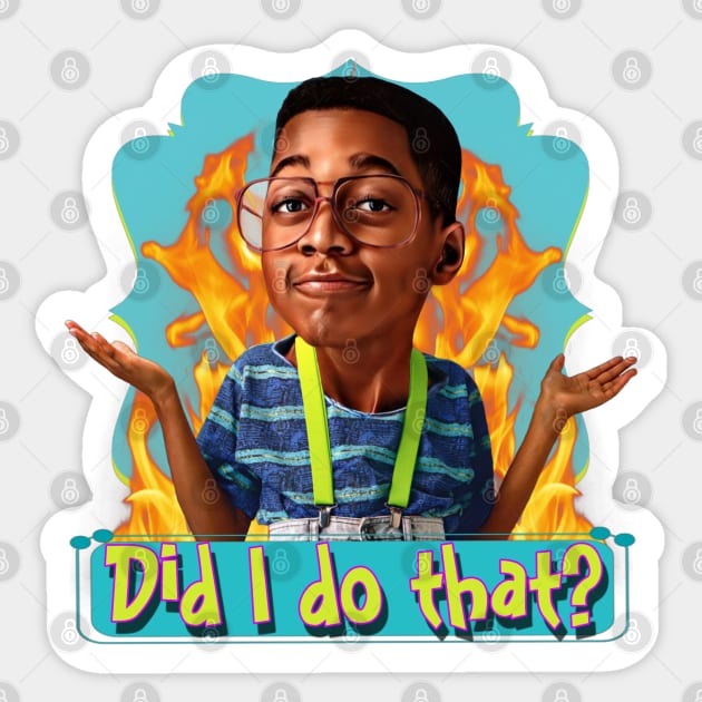 Steve Urkel Sticker by Indecent Designs